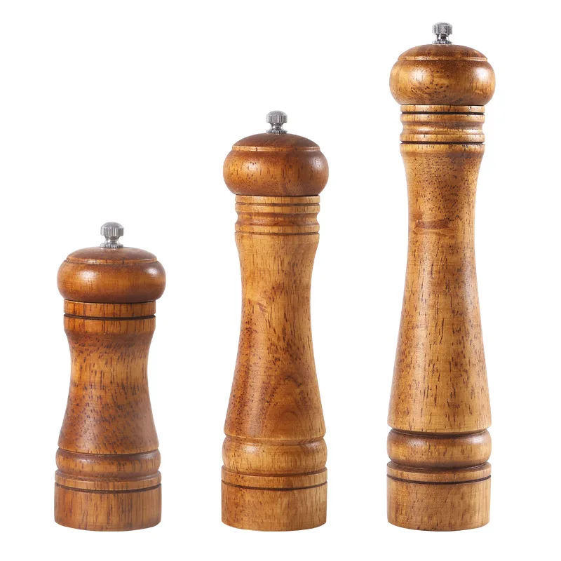 Household Manual Salt And Pepper Grinder Oak Antique Pepper Mill Spice