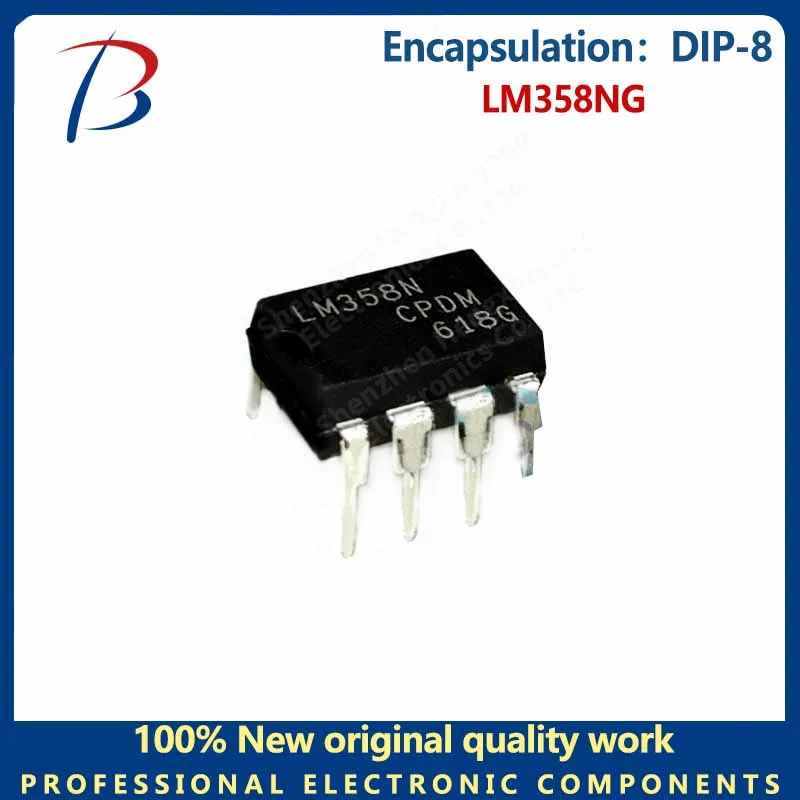 10ks  LM358NG in-line DIP-8 funkční zesilovač čipem