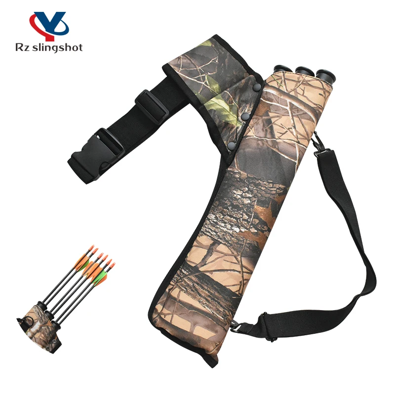 

Durable Camouflage Arrow Bag Compound Bow Accessories Outdoor Shooting Sports Gear Adjustable Triple-Barrel Quiver
