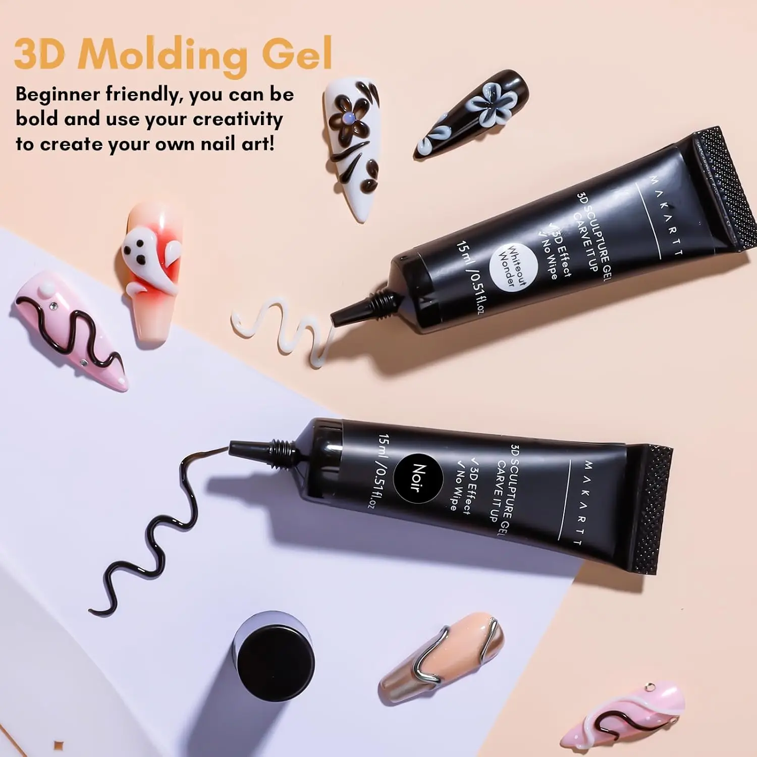 Nail Glue 3D Nail Gel Sculpting Gel Nail Art Glue Kit