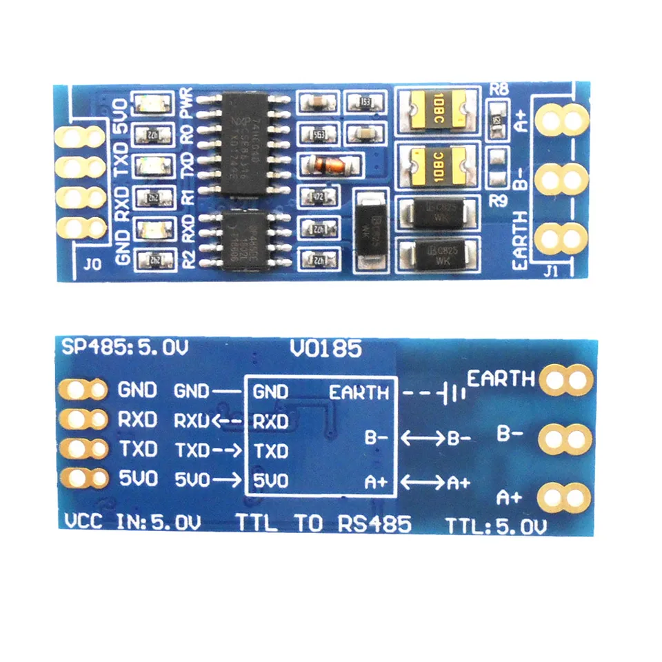 SN74HC04D + SP485 TTL to RS485 module MAX13487 485 to TTL level