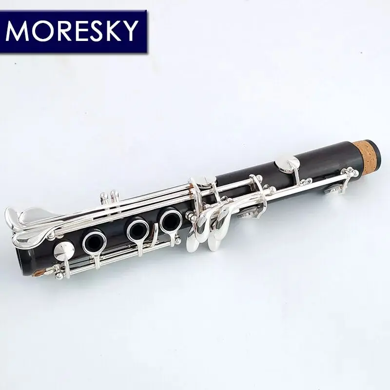 MORESKY Ebony Clarinet A tune 17 Key Silver plated copper Clarinet In La MA68