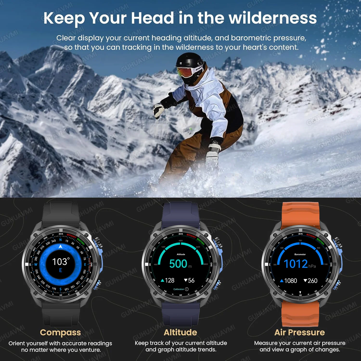 Nuovo Smartwatch T-REX Pro 2026 Dual-Band AGPS con Mappa Offline Integrata, Impermeabile 10ATM, Batteria da 30 Giorni, Bussola, Orologio Militare da Uomo - immagine 6