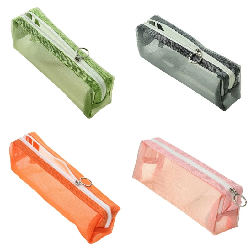 

Lovely Clear Zipper Pencil Pencil for Case Box Stationary Travel Toiletry Bag for College Student Teen Young Peopl