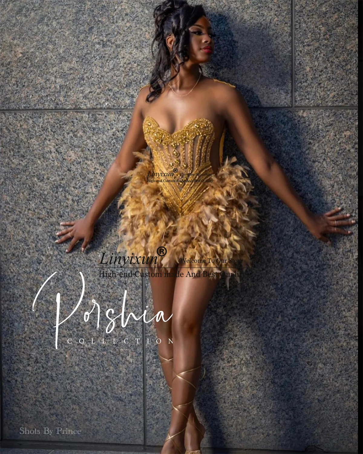 Luxurious Beaded Party Dress Sexy Homecoming Dress For Black Girls Y1920 main image 1