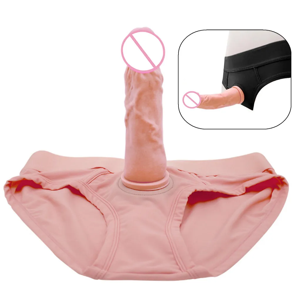 Wearable Dildo Panties Realistic Strap-on Penis Artificial Soft Dick Female Masturbators Sexy Underwear Sex Toys For Women Adult