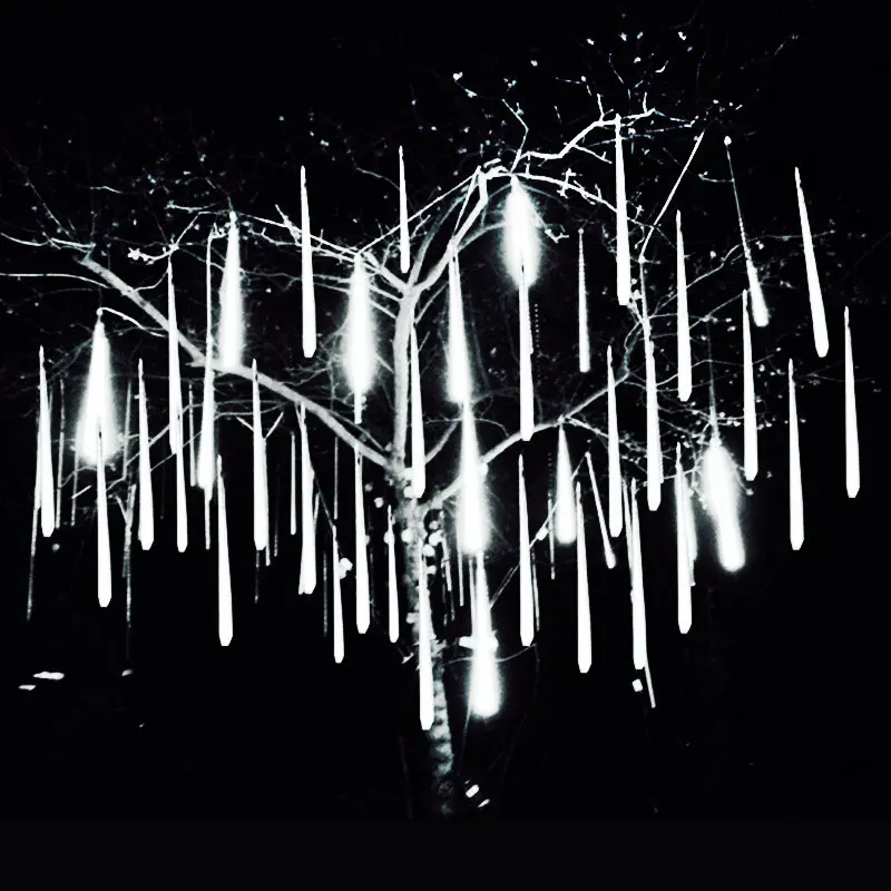 

30/50cm LED Meteor Shower Rain Lights Waterproof Falling Raindrop Fairy String Light Christmas Holiday Party Patio Decor Navidad