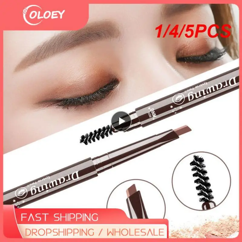 

1/4/5PCS Colors Eyebrow Cosmetics Pencil Waterproof Double-headed Eyebrow Tattoo Natural Long Lasting Makeup Paint Eyebrow