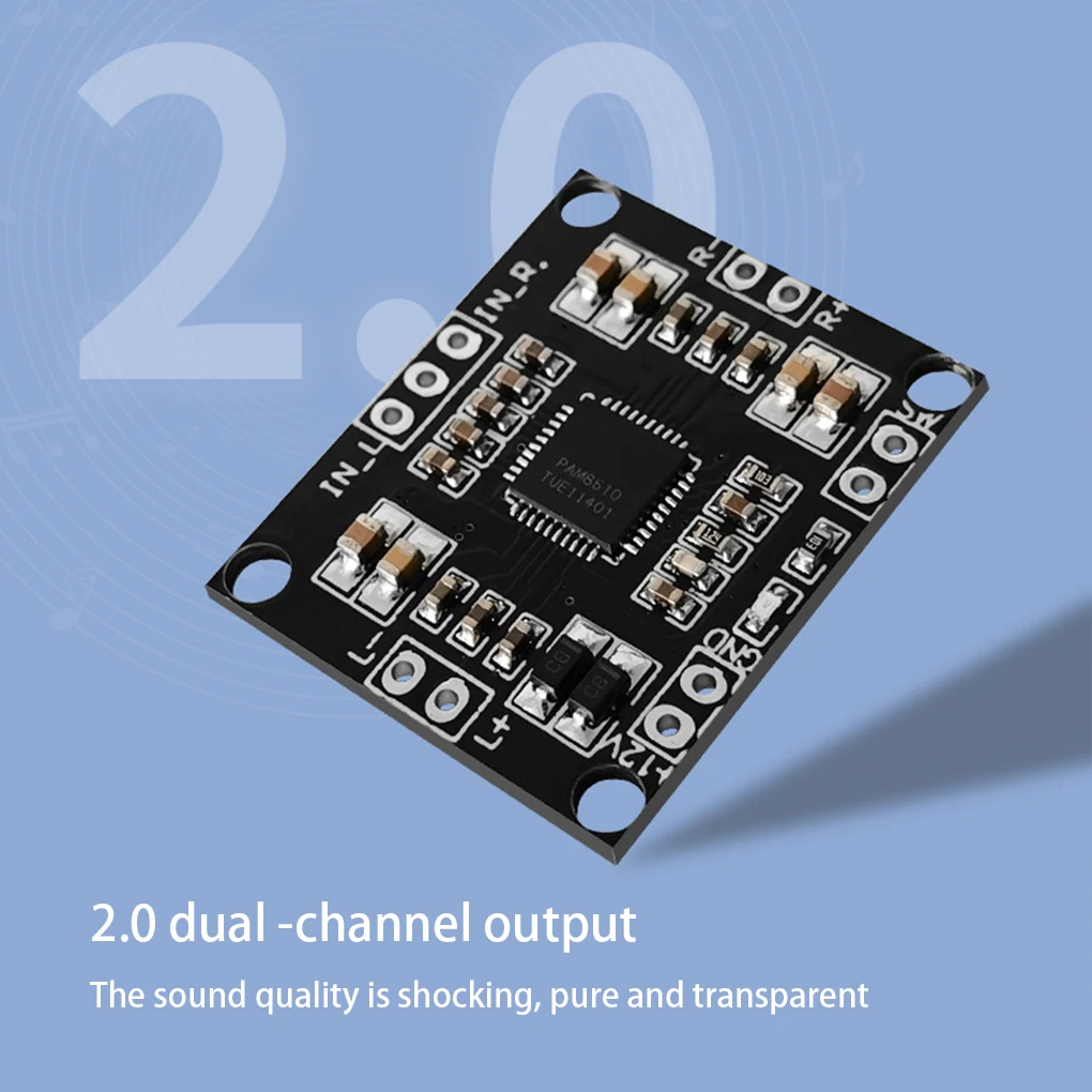 Power Amplifier Board DC 7-15V 2 Channels Speaker Amp Module Spare Parts