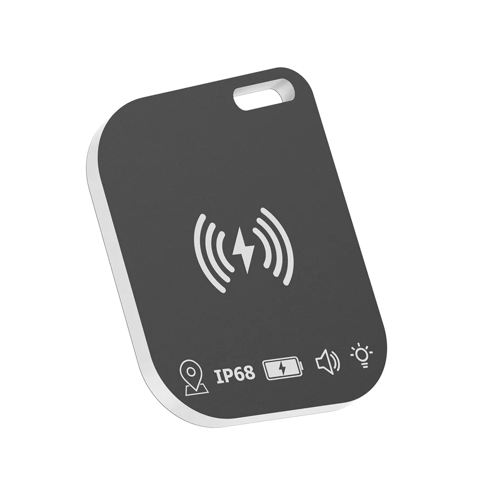 Ultra-Thin Wallet Tracker IPX68 Waterproof Wireless Charging Air Tag Works For Apple IOS Find My APP Smart Tracking Locator Card