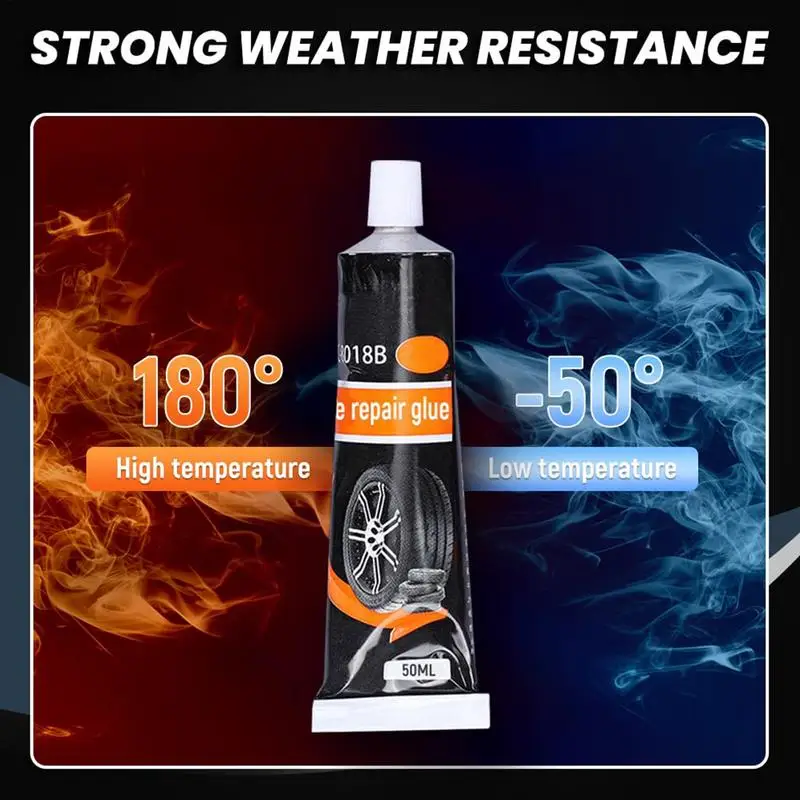 Tire Repair Glue Waterproof & High Temperature Resistant Black Sealing Waterproof And High-Temperature Resistant Repair Adhesive
