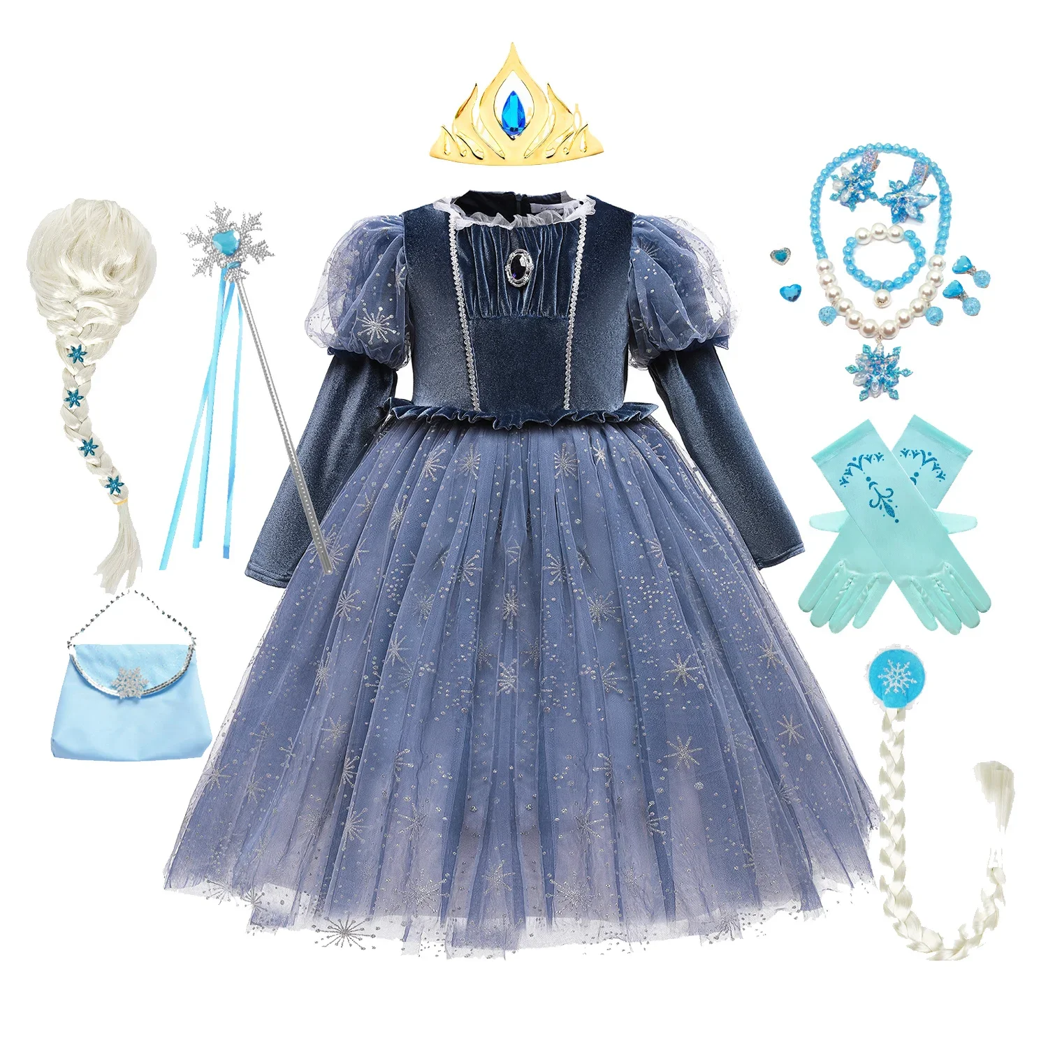 Children Long Sequin Dress for Girls Blue Velvet Elsa Halloween Snow Queen Costumes Child Birthday Palace New Year Puff Dresses - AliExpress 1501 Children Long Sequin Dress for Girls Blue Velvet Elsa Halloween Snow Queen Costumes Child Birthday Palace New Year Puff Dresses - AliExpress 1501
