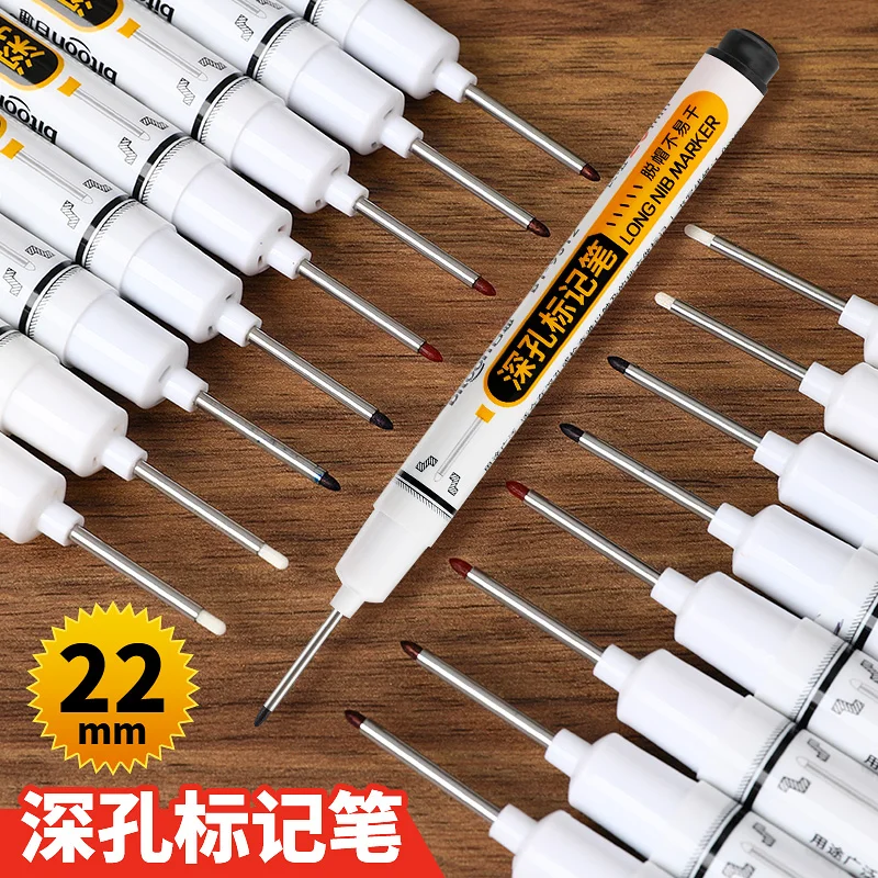 Permanent Markers White Marker Pens Pen Marker Permanent Marker Pen Permanent Marker Markers Pen Marker Pens Marker Pen Art Marker Pens Art Markers Paint Marker Pens 8pcs white Long Nib Marking 22mm Tip Oil Diy Pen Deep Hole Waterproof Permanent metal glass wood
