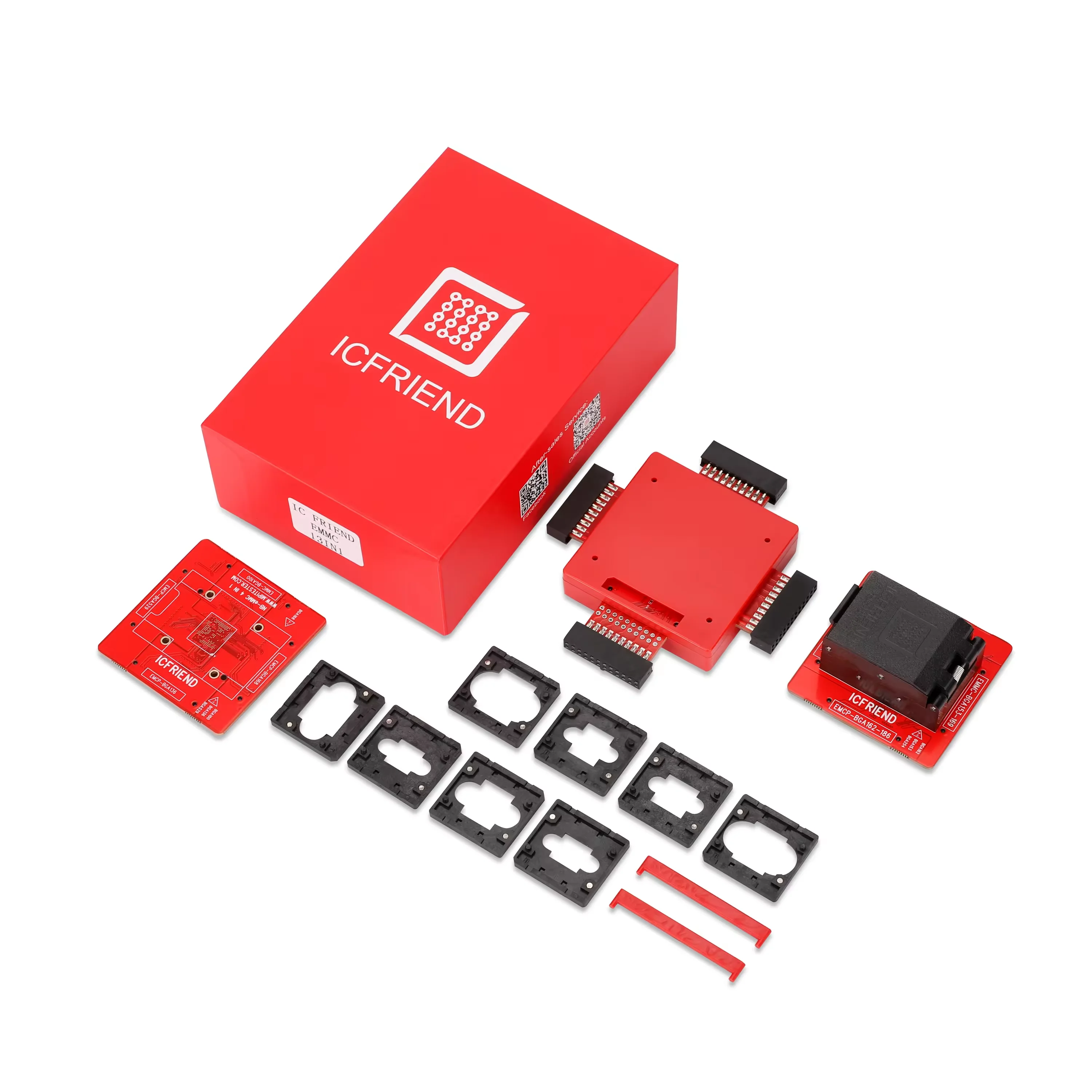 ICFRIEND NB Full Easy-jtag Plus Box 13in1 EMCP BGA254/136/100/168/162/186/221 Emmc BGA153/169 Socket MIPITESTER MEDUSA RIFF UFI