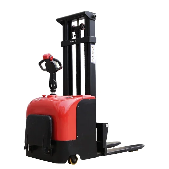 

Hot Selling 250kg High Efficiency Raised Lowered Convenient Transportation Battery Operated Stacker Electric Pallet Truck