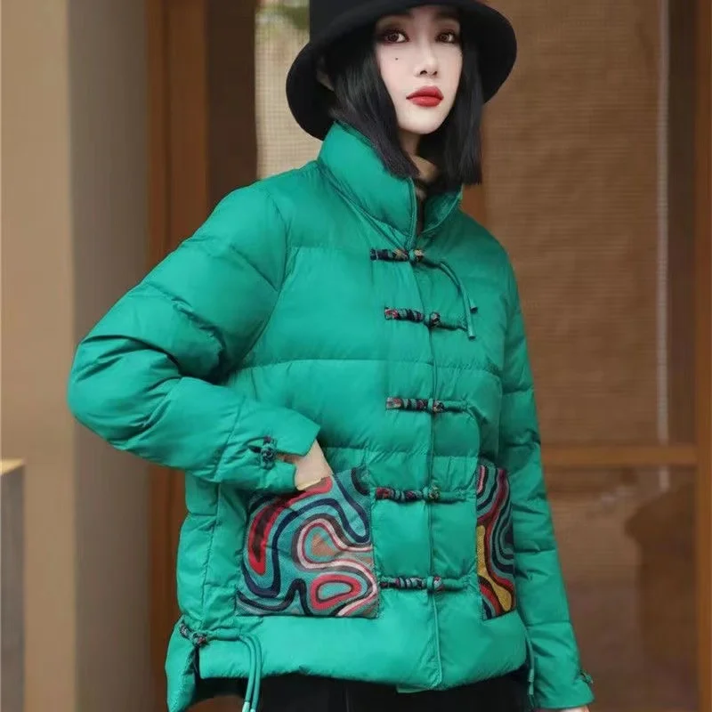 

Новинка 2023, Зимняя парка, длинное пальто, корейское женское толстое теплое пуховое хлопковое пальто, Модная парка, ветрозащитное зимнее пальто A238