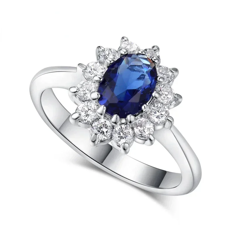 European and American Zircon Rings Luxury Fashion Jewelry Cubic Zirconia Bridal Wedding Engagement