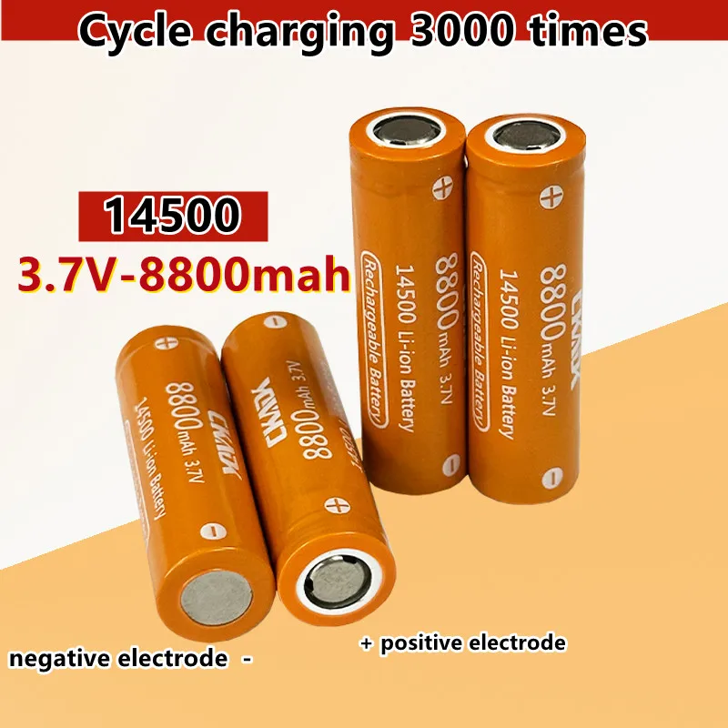 

High-capacity 14500, 3.7V, 8800mAh Lithium Battery, Rechargeable Battery Flashlight, LED Flashlight Toy Battery, Free Delivery