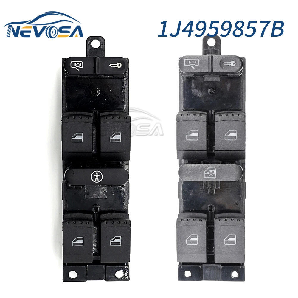 

NEVOSA Выключатель стеклоподъемника для Volkswagen Golf Jetta Bora Passat B5 Seat Leon Toledo 1999-2006 1J4959857D 1J4959857C 1J4959857B