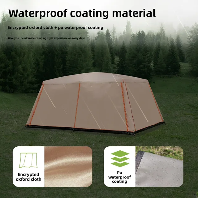 Custom Double-Layer Waterproof Camping Tent – 2 Bedrooms, 3 Halls 3