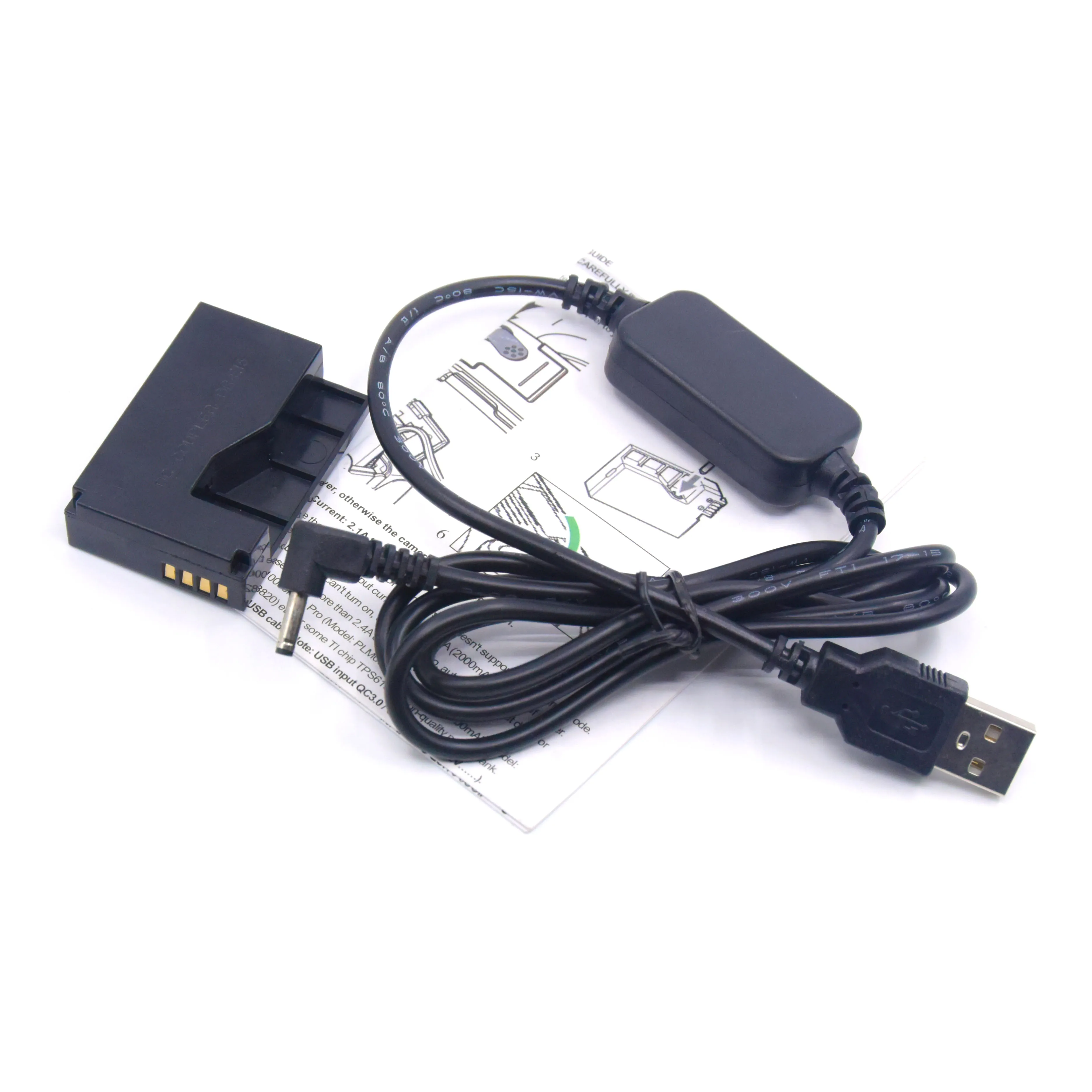 ACK-E15 Mobile Power Bank USB Cable+DR-E15 DC Coupler LP-E12 Dummy Battery For Canon SX70HS EOS Rebel SL1 100D Kiss X7 Camera