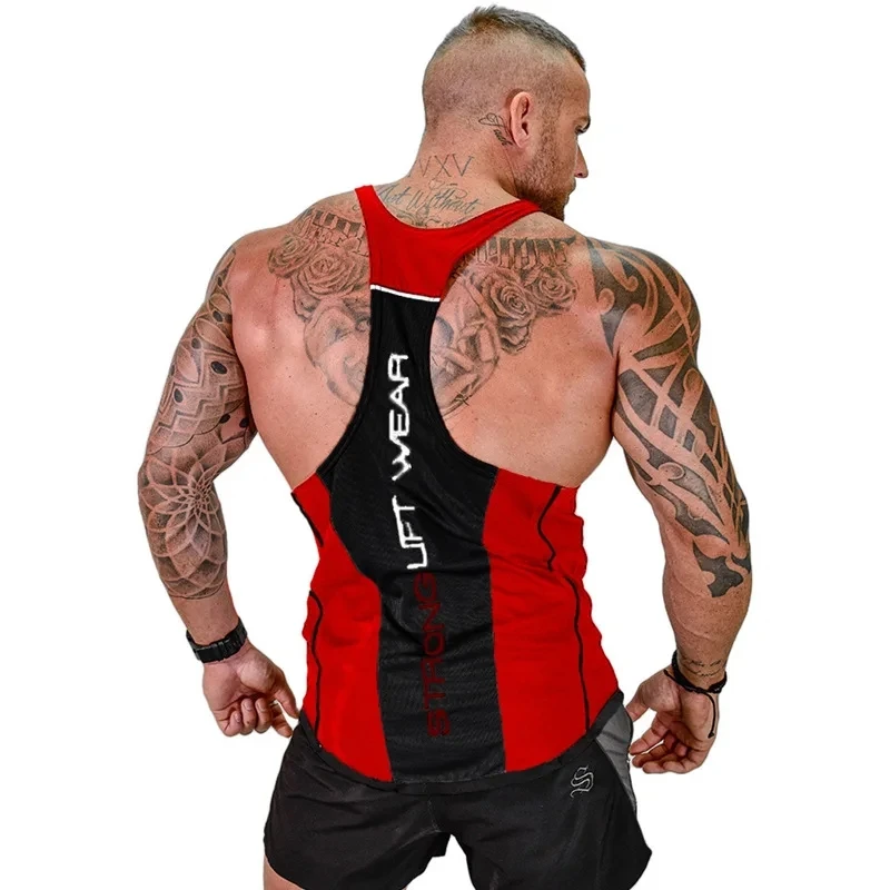 Mens Bodybuilding Tank top Gyms Fitness Sleeveless shirt Male Cotton clothing Fashion Singlet vest Undershirt