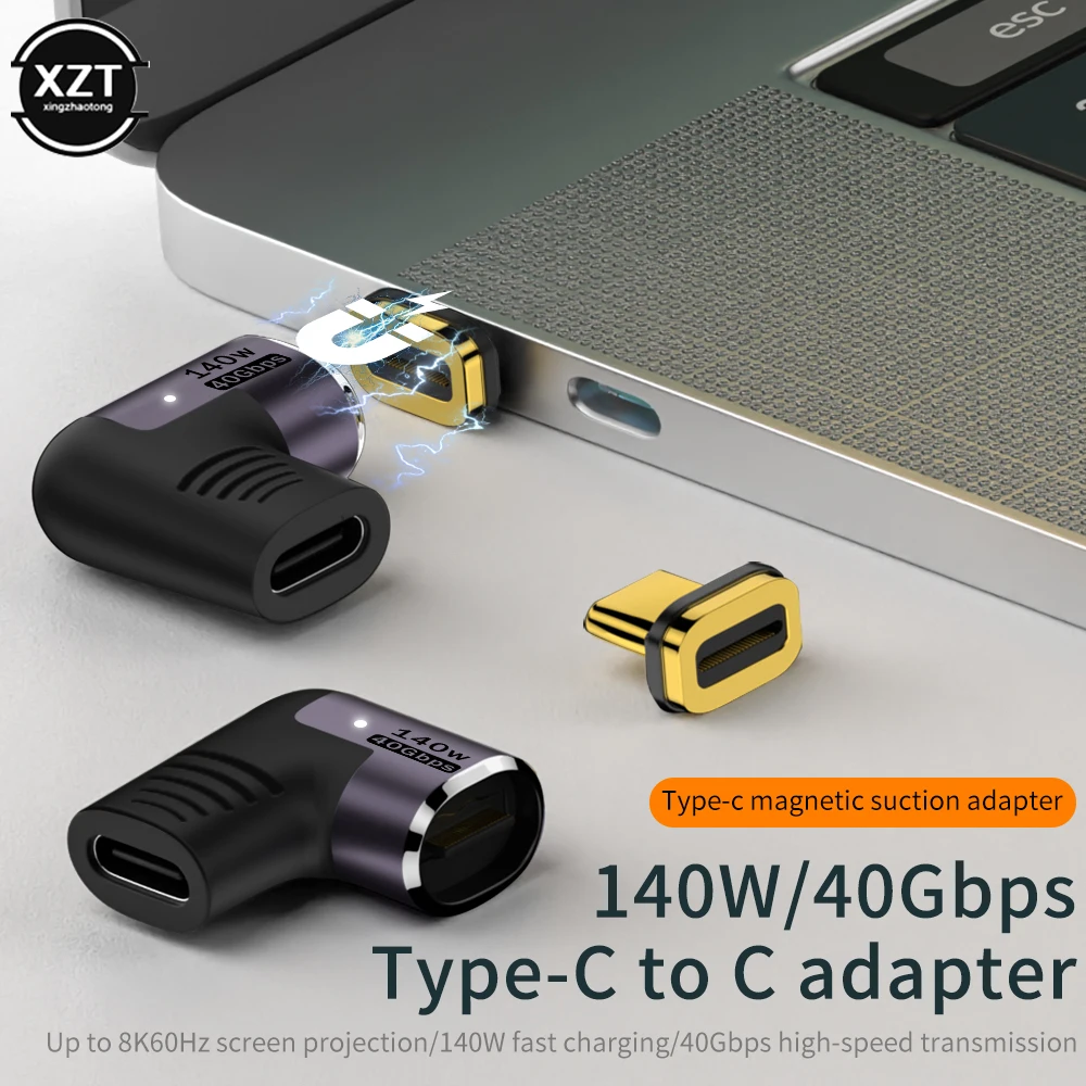 USB C 8K 40Gbps 140W USB4.0 Magnetic Adapter 24Pin Fast Charge Connector for Thunderbolt4 MacBook iPad Pro Samsung Headphone HUB