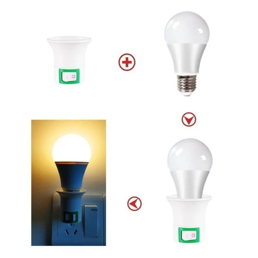 3/pcs E27 LED light Male Sochet Base type to AC Power 220V US/EU Plug lamp Holder Bulb Adapter Converter + ON/OFF Button Switch for lamp holder,lamp bulb holder,socket converter,lamp base,lamp socket adapter,led lamp base