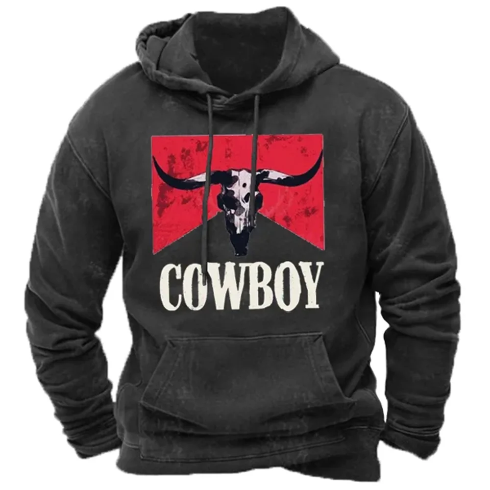 thumbnail image 1 of Nueva sudadera con capucha para hombre, sudadera con capucha con estampado de vaquero en 3D, camisetas de gran tamaño para hombre, ropa holgada vintage de Yellowstone para hombre, 1 of 5
