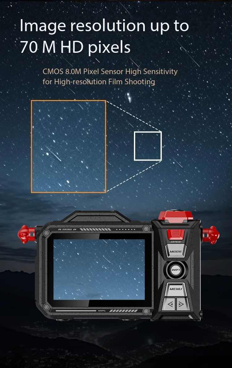 NVC500 70MP 4K HD WIFI DSLR SLR Digital Camera 50X Digital Zoom Full Color Selfie Cameras Camcorder Travel WiFi Web Cam