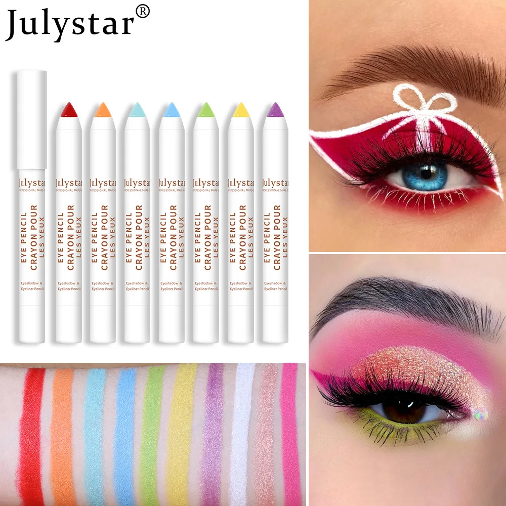 Eye Shadow Black Pearlescent Pencil Stick Lasting Glitter Shimmer Highlighter Pens Waterproof Makeup