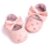 Meckior Baby Shoes Classic Dress Cute Bow-knot Heart Anti-slip Soft Sole First Walkers Infant Baby Girls Toddler Shoes 0-18m 4