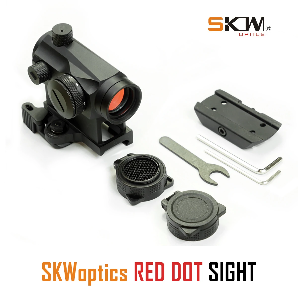 

SKWoptics-красный точечный прицел 1X20 для ружья AR15, крепление на планку Пикатинни,