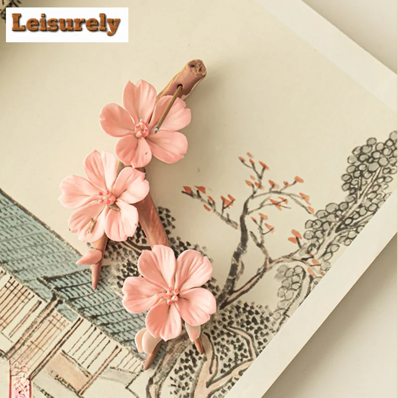 Pink Plum Incense Holder Vintage Zen Garden Incense Burners Meditation Scented Aromatic Candles Censer Teaware Ornaments Craft