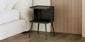 Description Picture 4 of itemSide Table,Small Metal Nightstand,Bedside Table,Open Storage for Living Room Bedroom Office Small Space Sofa