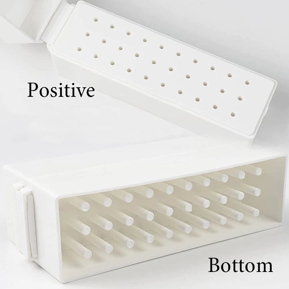 Nail Drill Bits Storage Box 30 Holes Nail Grinding Head Holder Stand Display Container Milling Cutter Manicure Organizer Stand