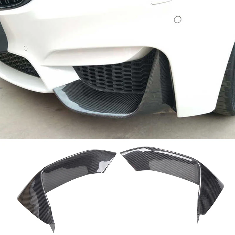 

Carbon Fiber Car Front Bumper Splitters for BMW F80 M3 F82 F83 M4 Sedan Coupe 4D 2D 2014-2019 Front Splitter Fog Lamp Trim Cover
