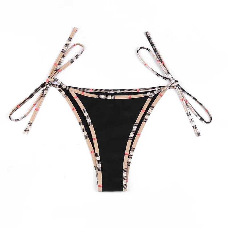 Luxury Designer Brand Bikini Sets Classic Checkered Print Women Swimsuit Thong Fashion Sexy Beach Swimwear Summer Clothing