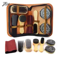 8 Pcs/Set Pro Shoes Care Kit Portable For Boots Sneakers Cleaning Set  Brush Shine Polishing Tool For Leather Shoes 2