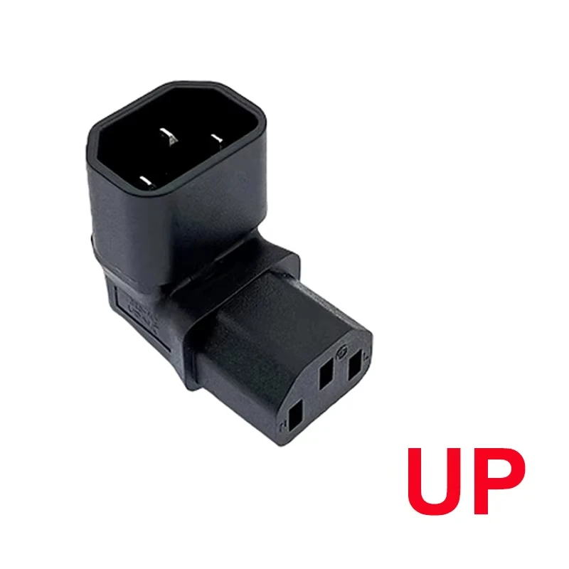 Right-Angle IEC 320 C14 to C13 AC Power Adapter