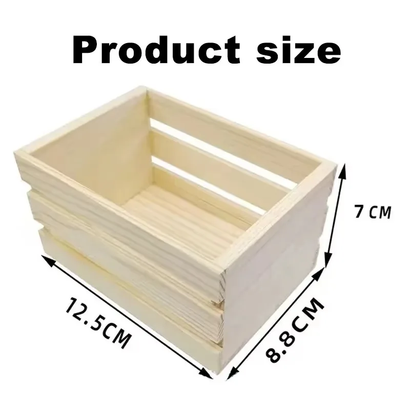 12개입 12.5x8.8x7cm 어머니의 날 공예용 작은 나무 상자, 미완성 나무 상자 바구니, 전시용, 가정용, 욕실용, 예술용, 우유용