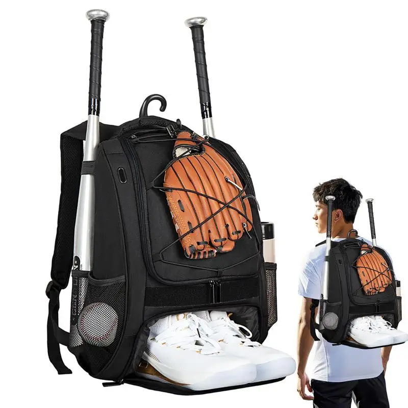 

Baseball Bag Boys Baseball Bag Baseball Backpack with Shoe Compartment Large Capacity Youth Baseball Backpack Baseball Bat Bag