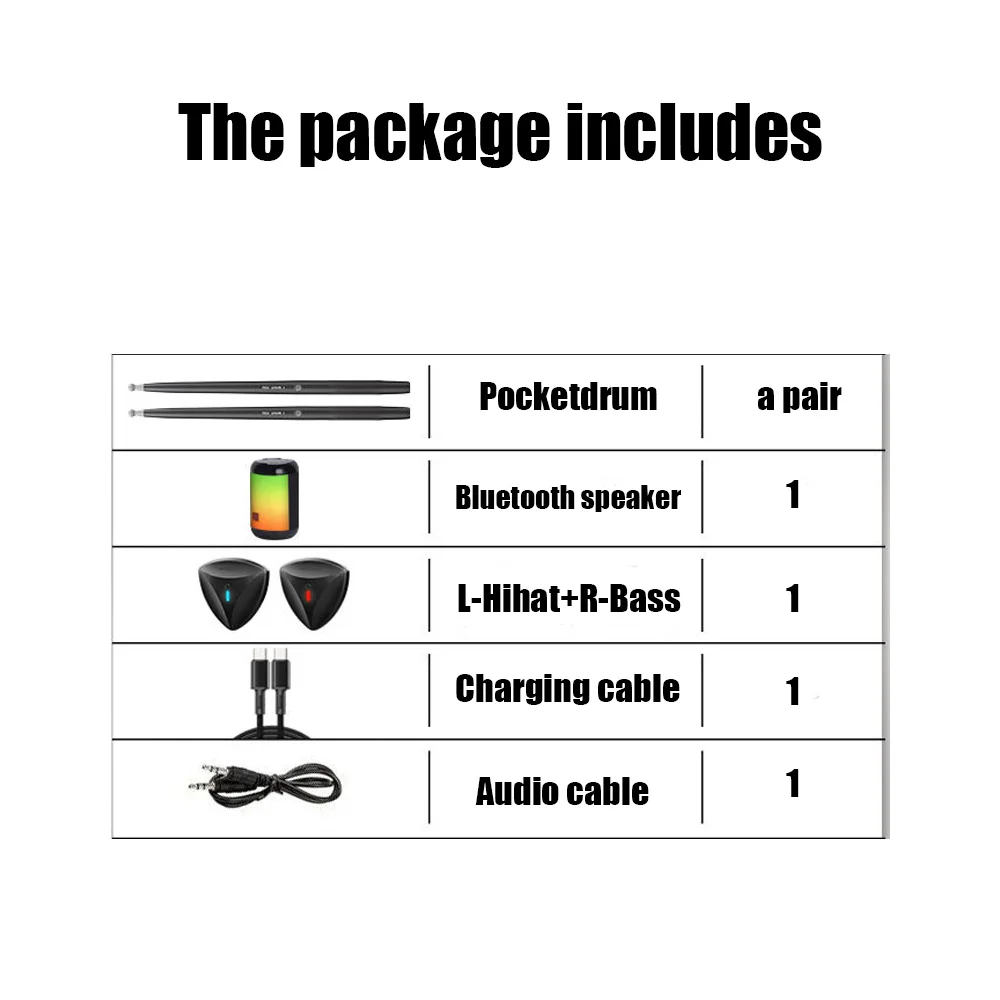 Electronic Air Drum for Children and Adults, PocketDrum for Beginner, Motion Sensing, New,