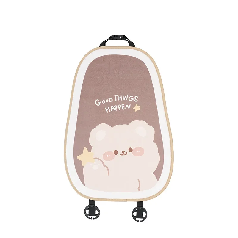 thumbnail image 1 of Cojín universal de felpa para asiento de coche, cálido y cómodo, funda de cojín para asiento de coche, decoración interior con dibujos de oso, accesorios para coche, 1 of 5