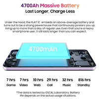 هاتف OSCAL FLAT 1C الذكي Android13، شاشة عالية الدقة 6.56 بوصة، هاتف محمول ببطارية 4700 مللي أمبير في الساعة، كاميرا 2 جيجابايت 32 جيجابايت ثماني النواة 8 ميجابكسل هاتف محمول 4G 5