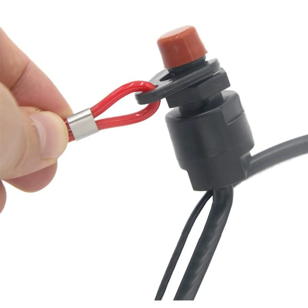 For Yamaha Suzuki Honda Boat Outboard Switch Engine Motor Lanyard Kill Urgent Stop Button Safety Connector Cord Compatible outboard engine parts,outboard switch,outboard engine kill switch,boat motor parts,outboard kill switch