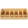 Belt Organizer Box 6 Grids Belt Storage Rack for Closet and Drawer Save Space Tie and Belt Bamboo Display Case for Men Women 6