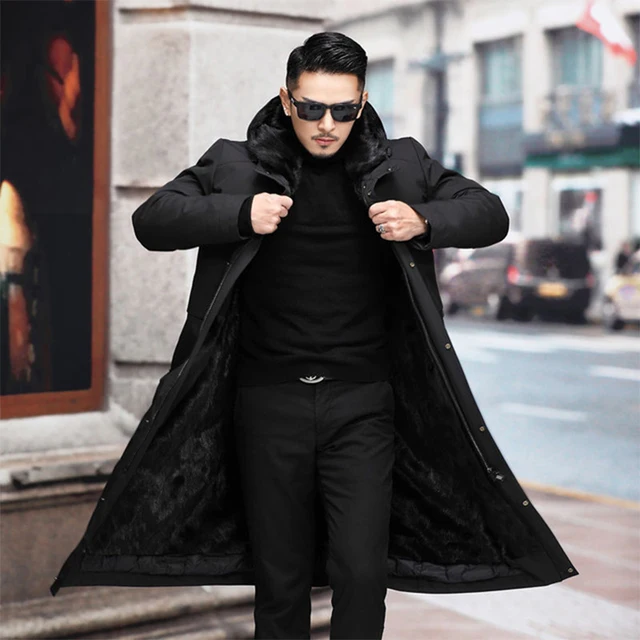 Long Hooded Faux Fur Lined Jacket 4