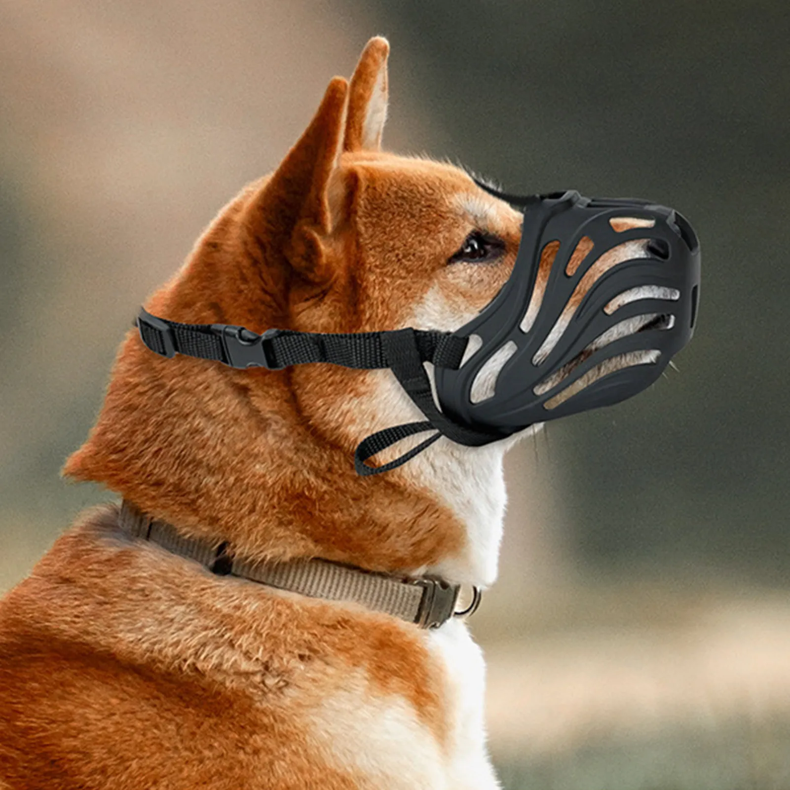 Silicone Dog Muzzle Soft Silicone Dog Mouth Cover Cute Breathable Mouth Guard Prevent Biting Chewing And Licking dog muzzle