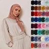 110*110cm Chiffon Square Hijabs Scarf For Woman Muslim Turban Hat Islam Headscarf Women Plain Veil Jersey Hijabs Ramadan 1